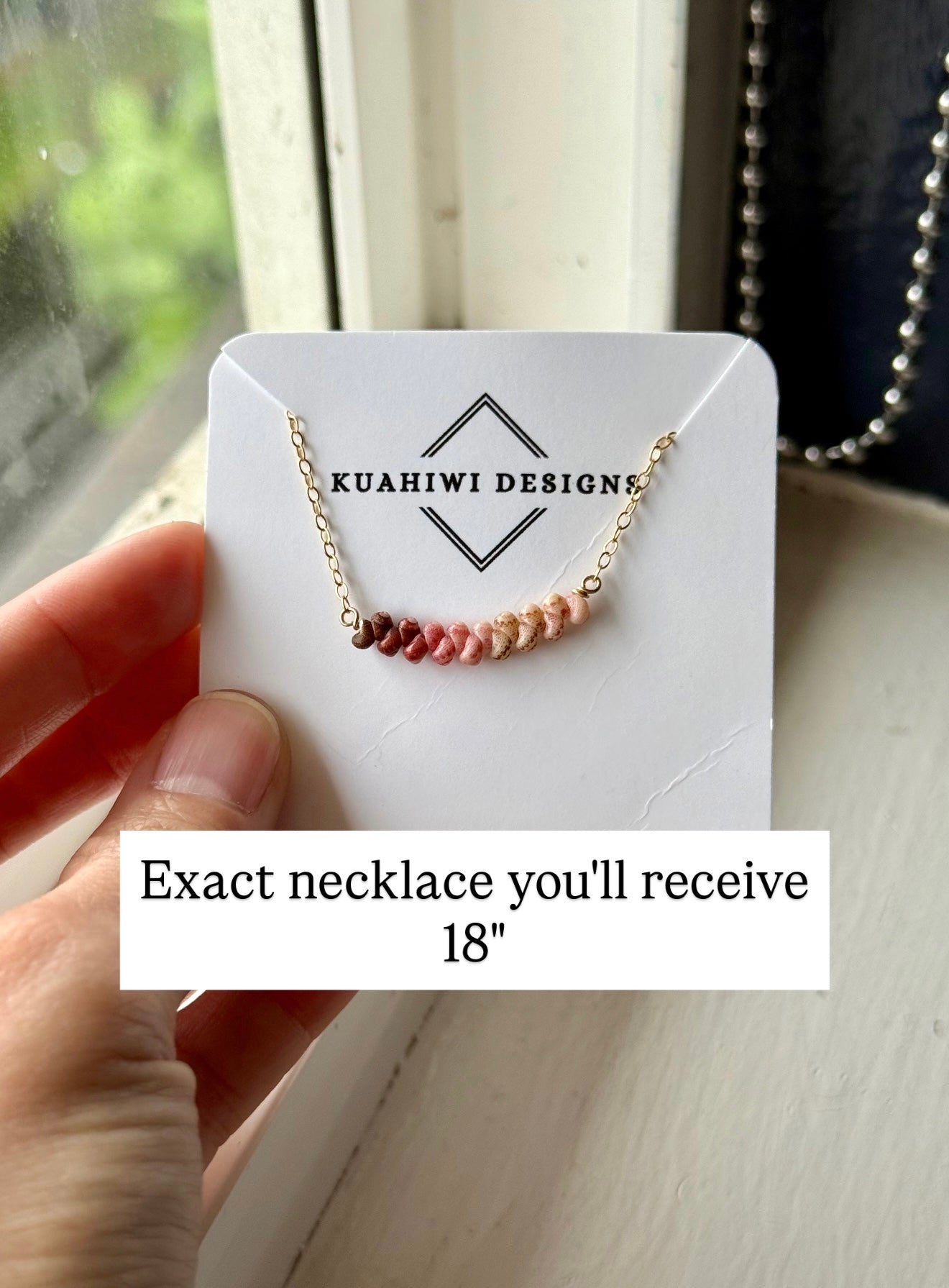 18" Ombré Niihau Kahelelani Curved Necklace