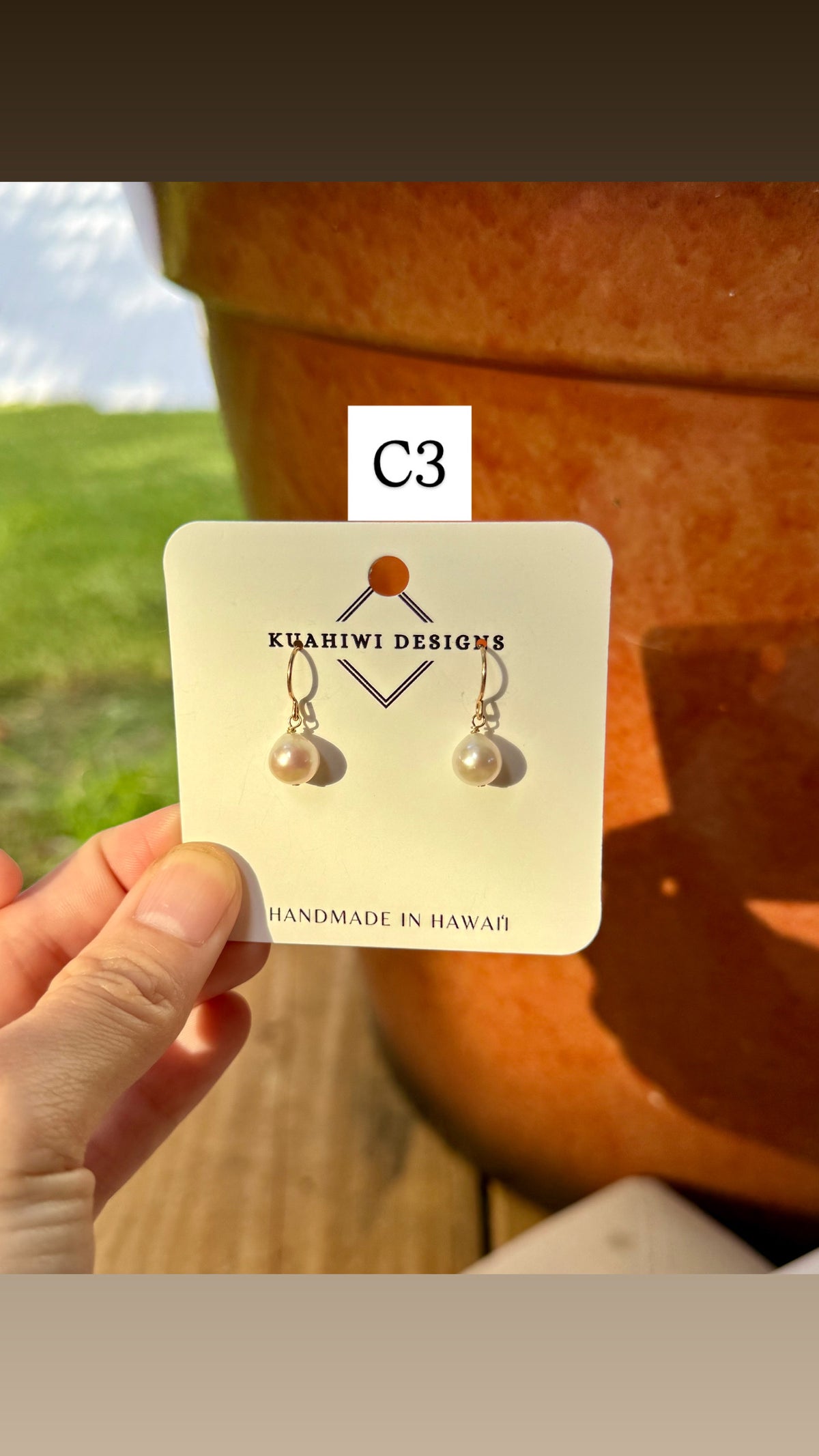 White Pearl Earrings