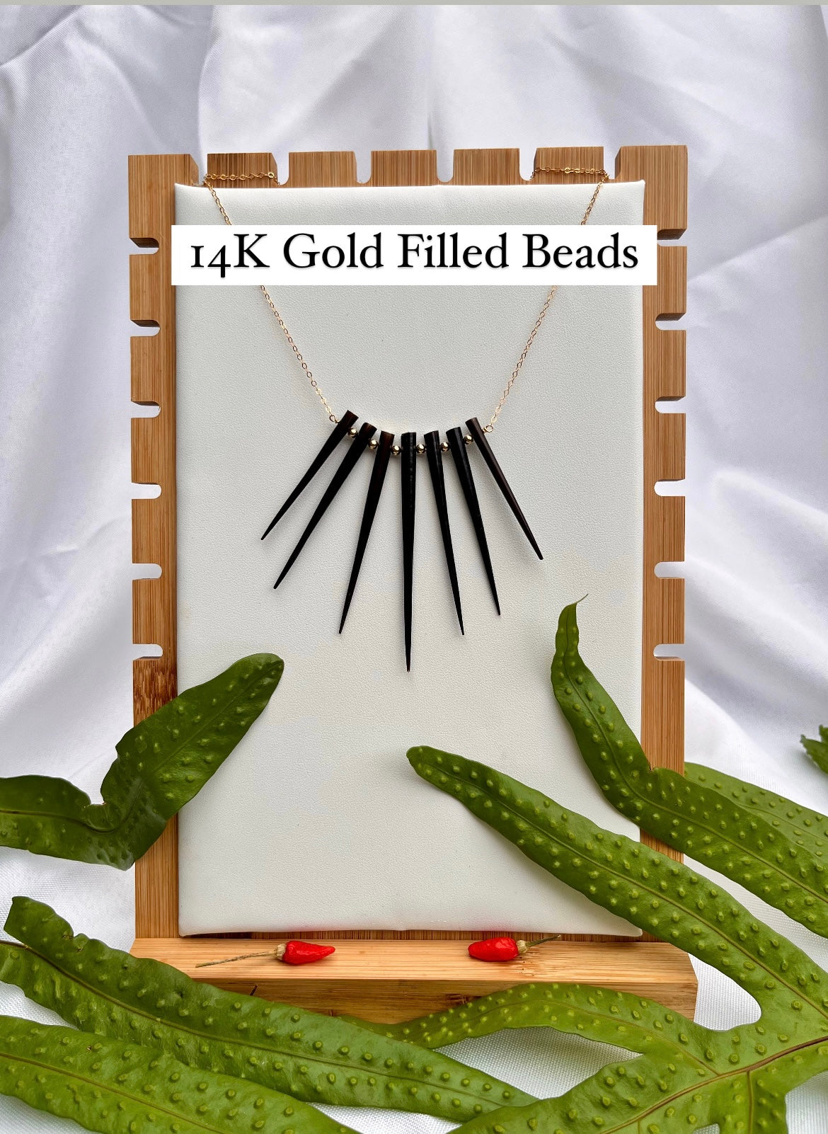 Black Porcupine Quill Necklace