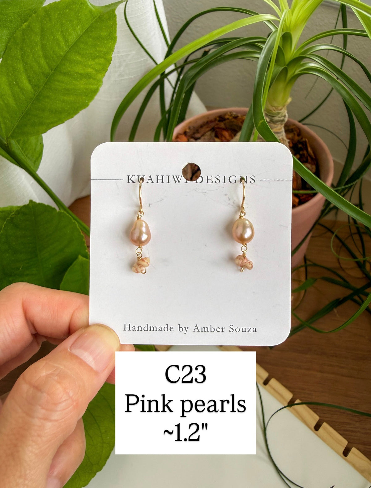 Niihau Kahelelani and Pearl Earrings