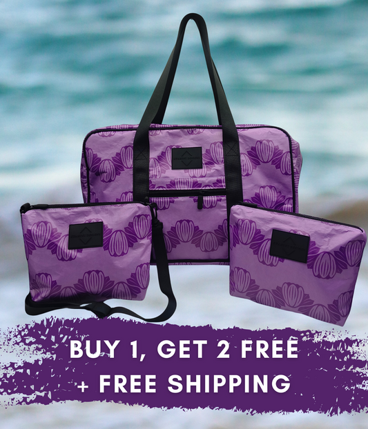 Buy 1 Pikake Travel Bag, Get Matching Sling Bag & Pouch FREE