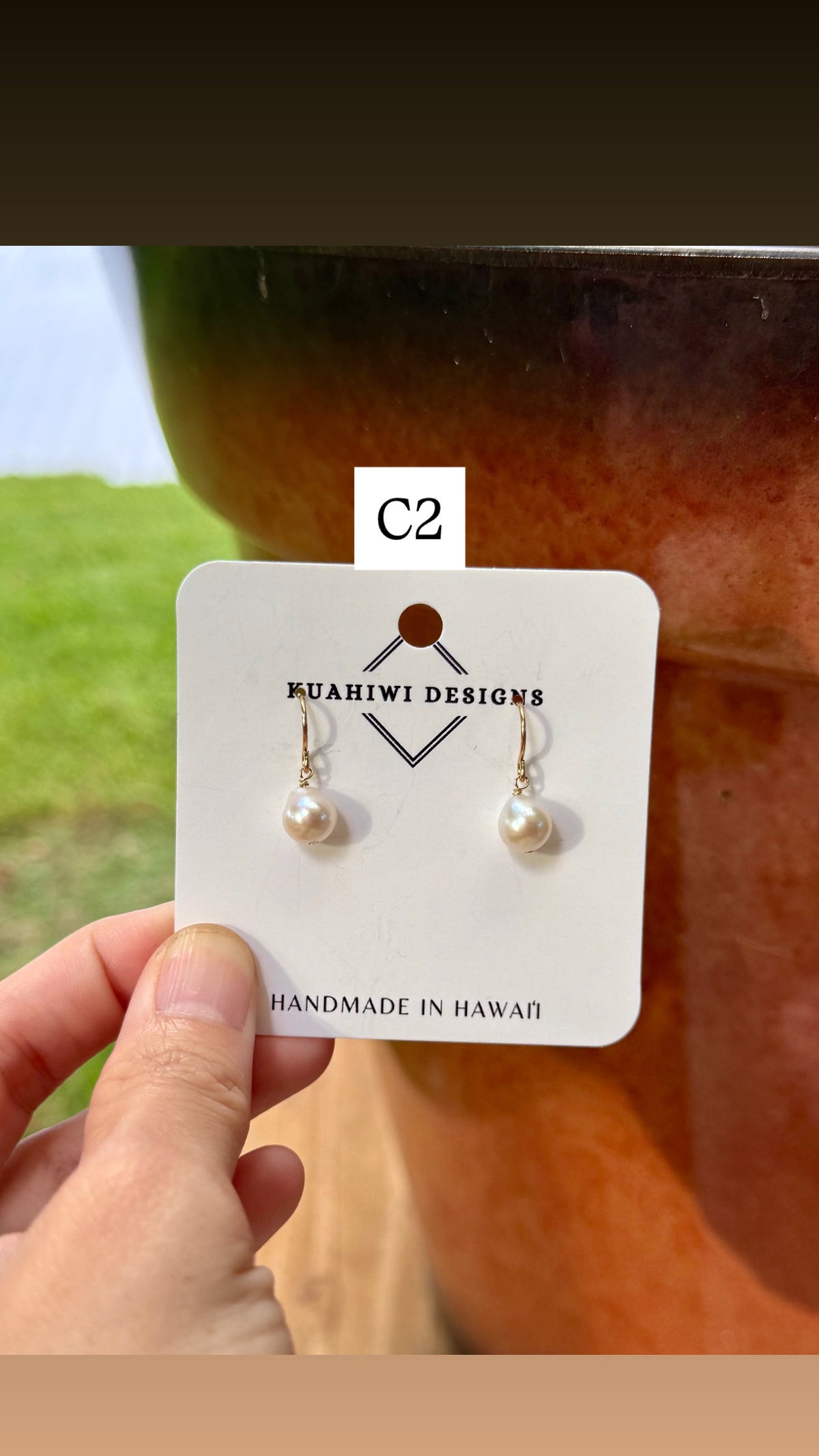 White Pearl Earrings