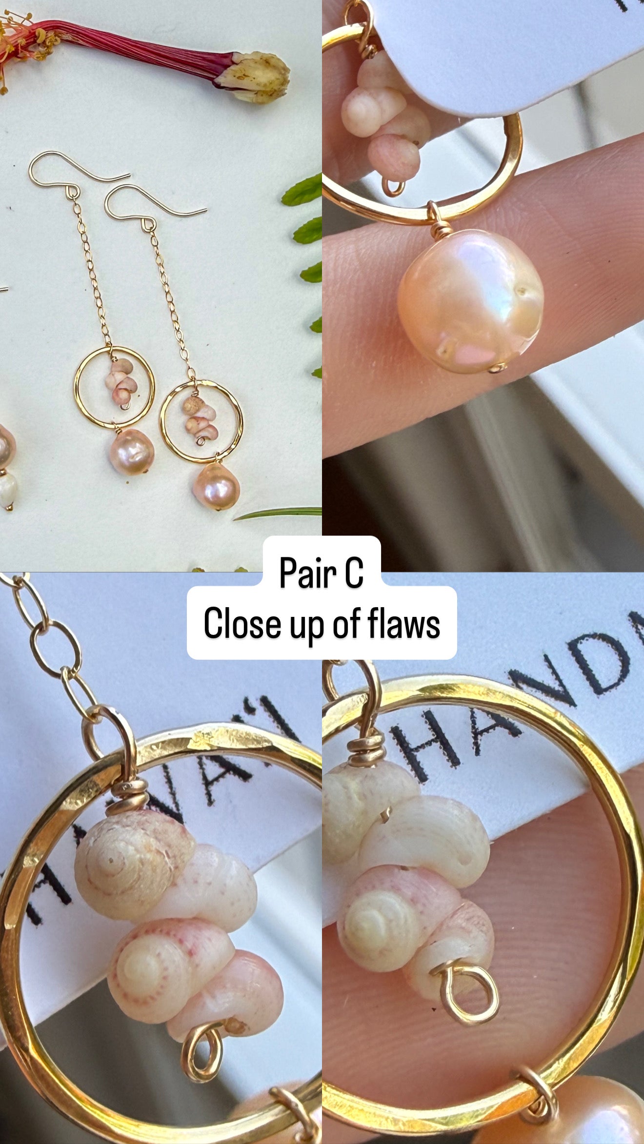 Flawed Pearl and Ni'ihau Shell Earrings - Kala Mai Sale Item