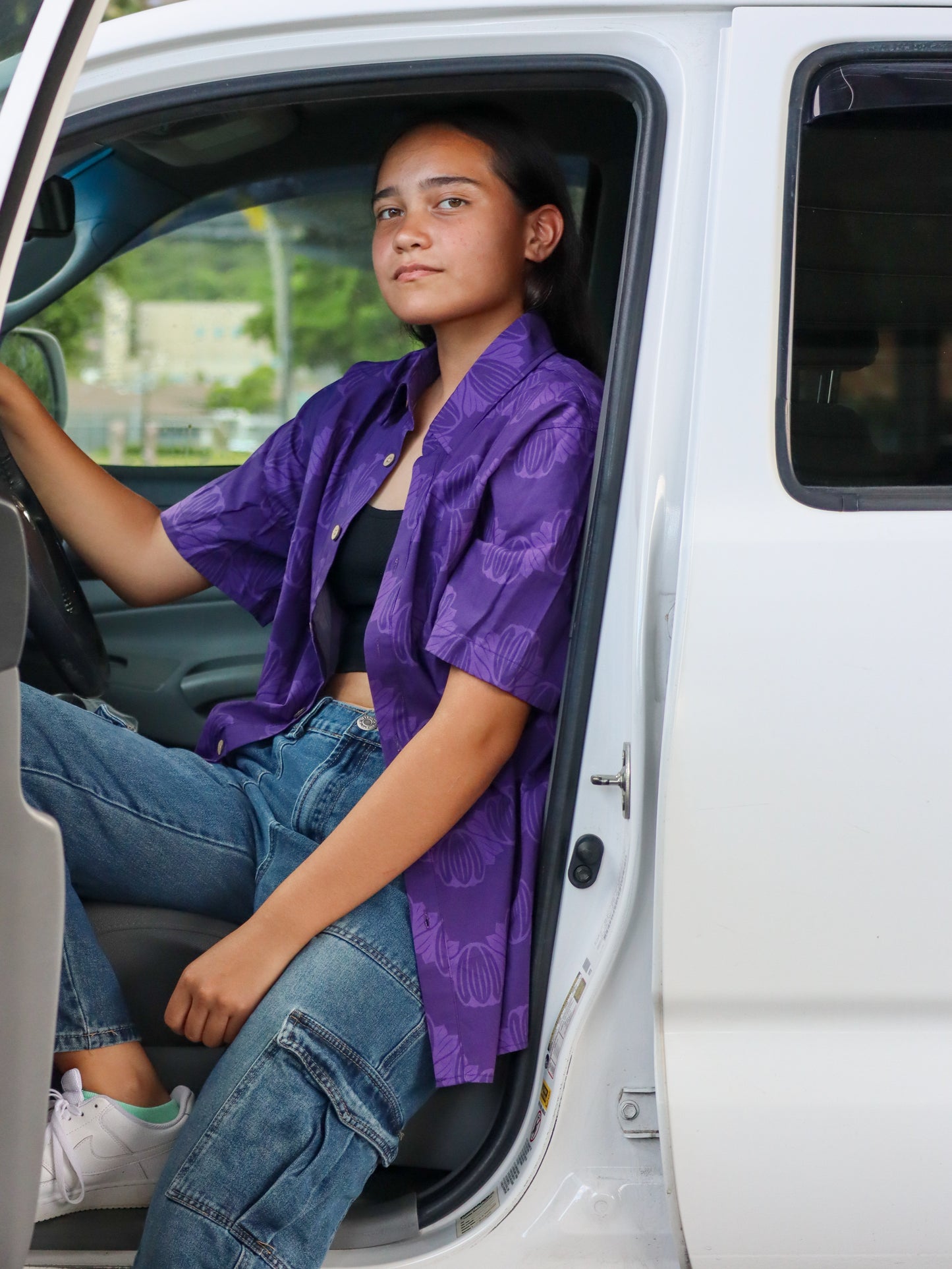 Buy 1 Pikake Button Down, Get a Matching Fanny & Sticker FREE