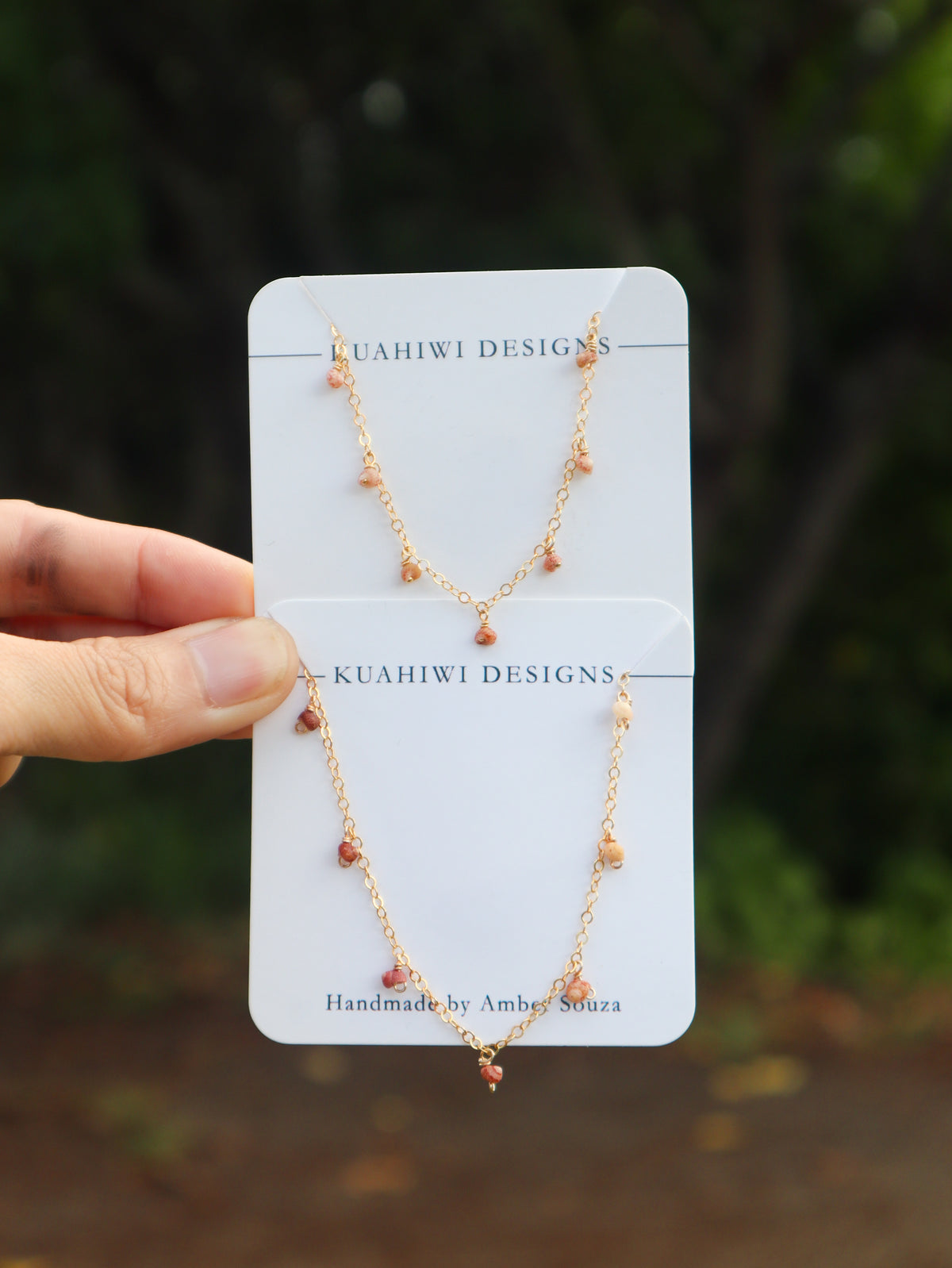 Ombre Kahelelani Droplet Necklace