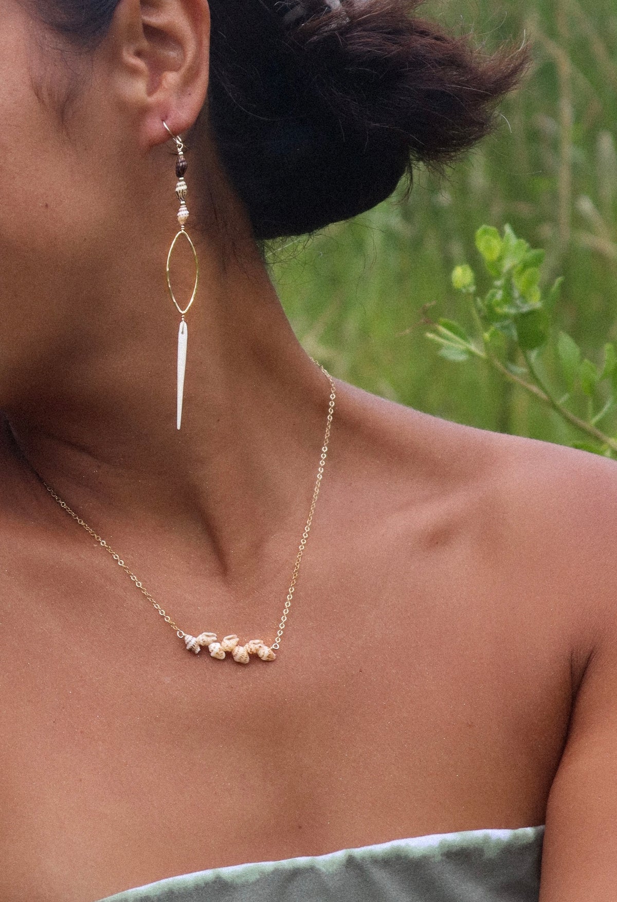 Stingray and Laiki Shell Earrings