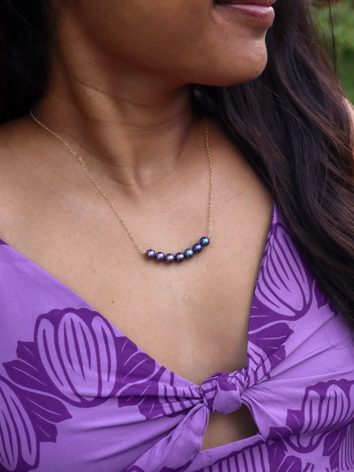 Curved Freshwater Pearl Necklace