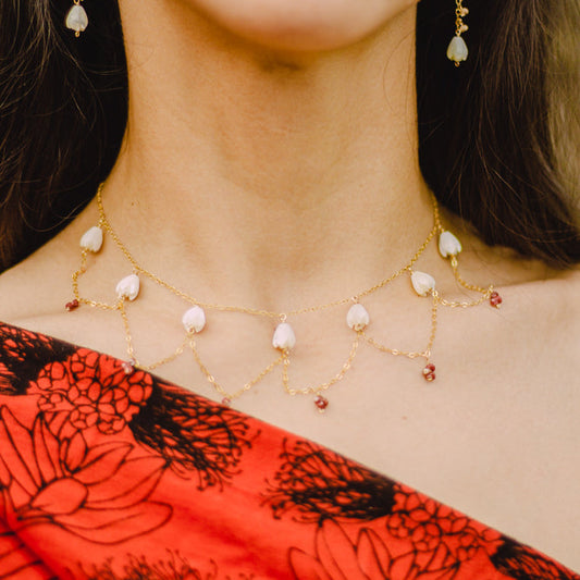 Niihau Kahelelani and Pikake Immensity Necklace