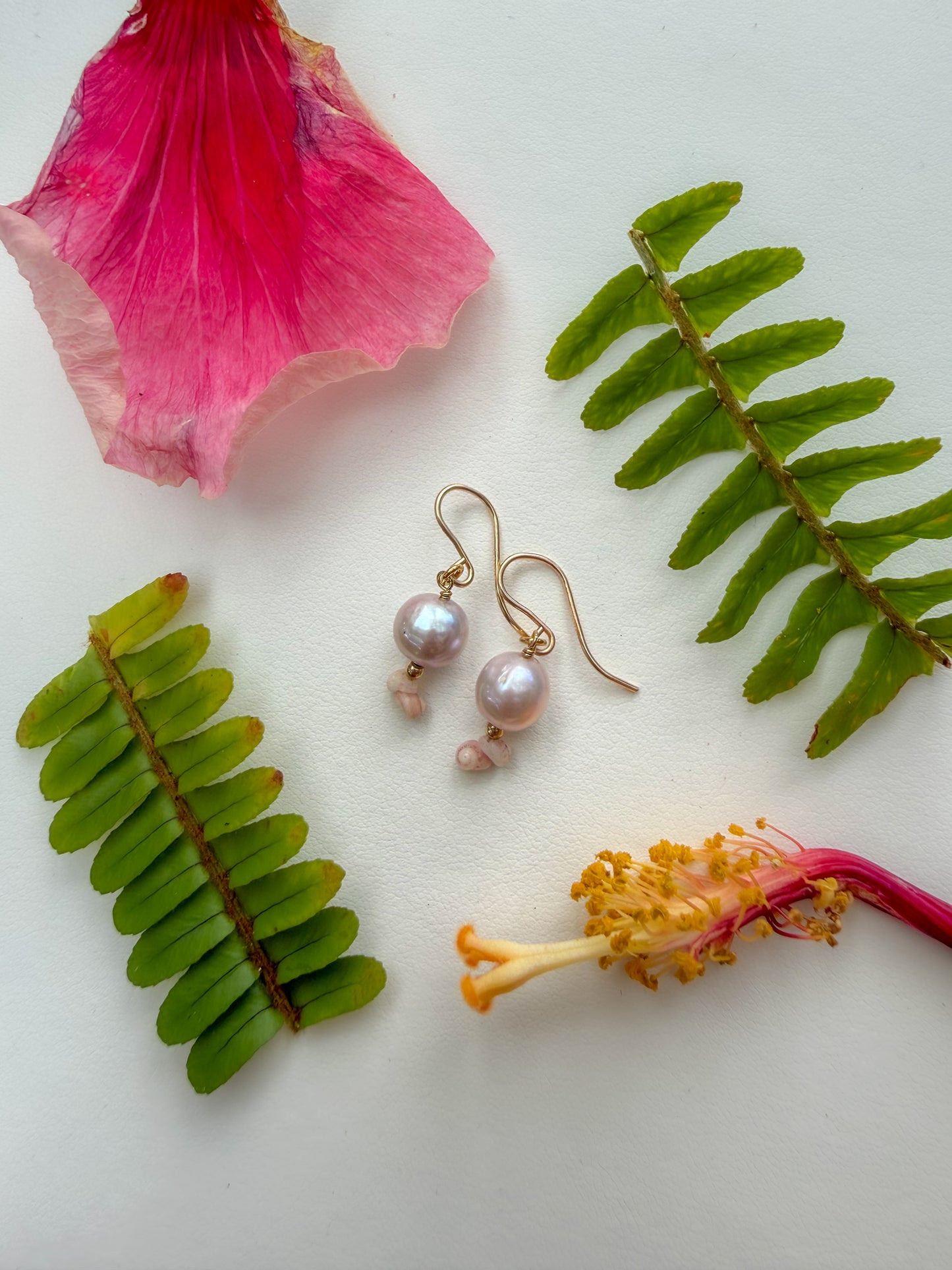 Flawed Pearl and Ni'ihau Kahelelani Earrings - Kala Mai Sale Item