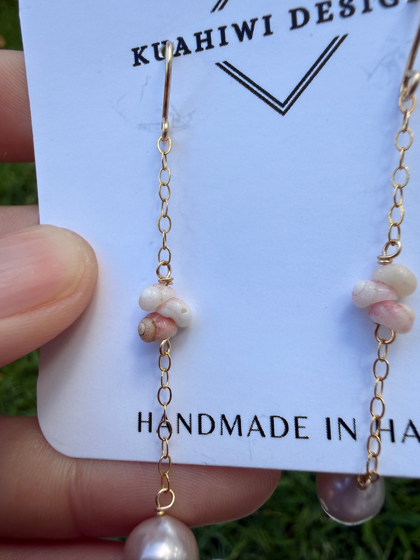Flawed Pearl and Ni'ihau Kahelelani Earrings - Kala Mai Sale Item