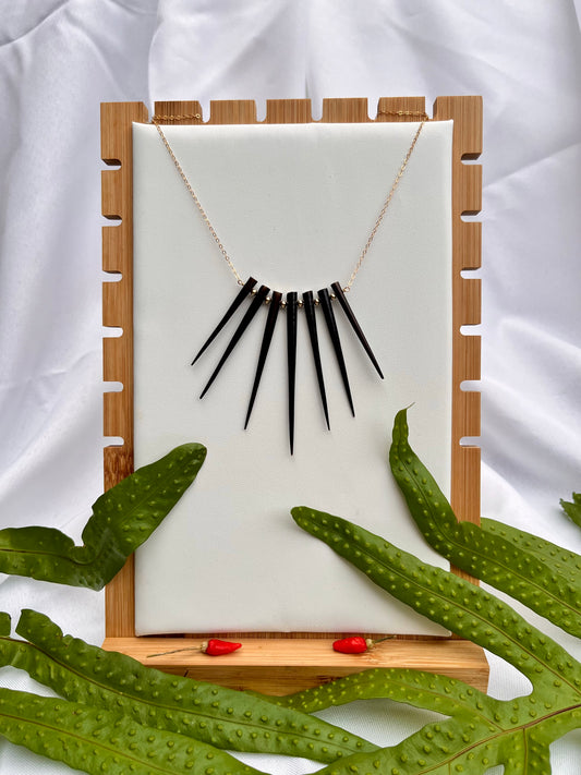 Black Porcupine Quill Necklace