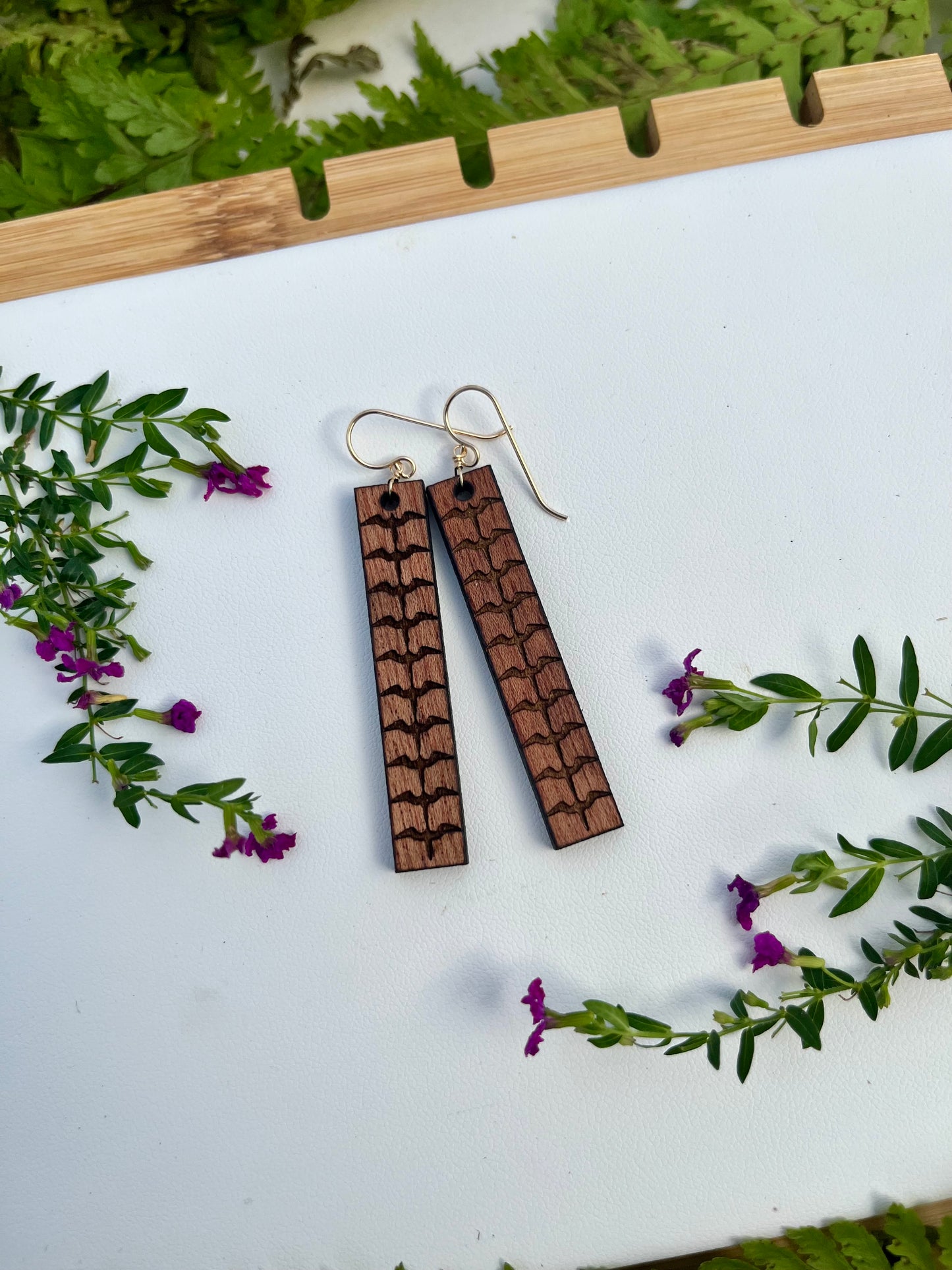 ʻIwa Wood Earrings