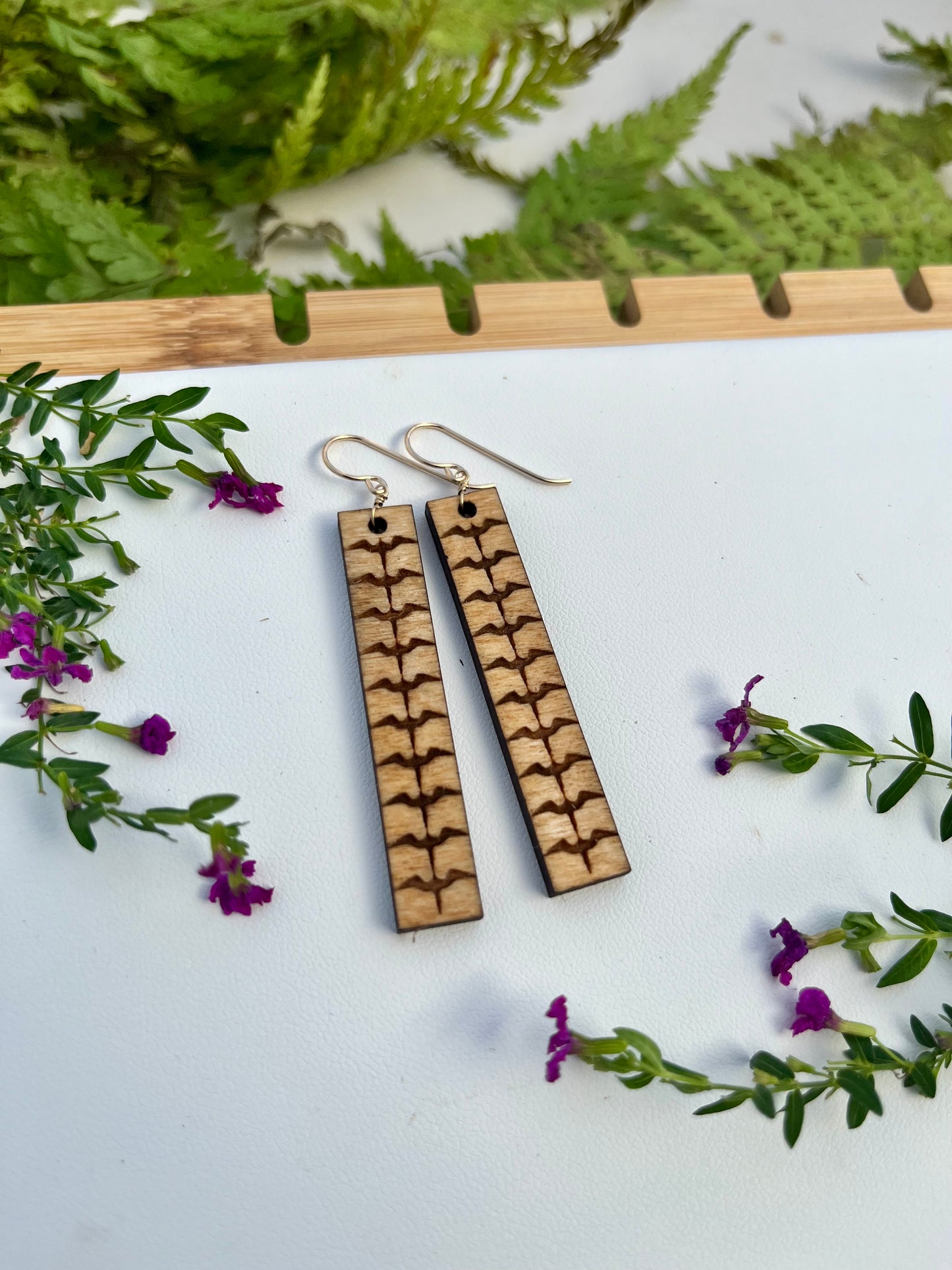 ʻIwa Wood Earrings