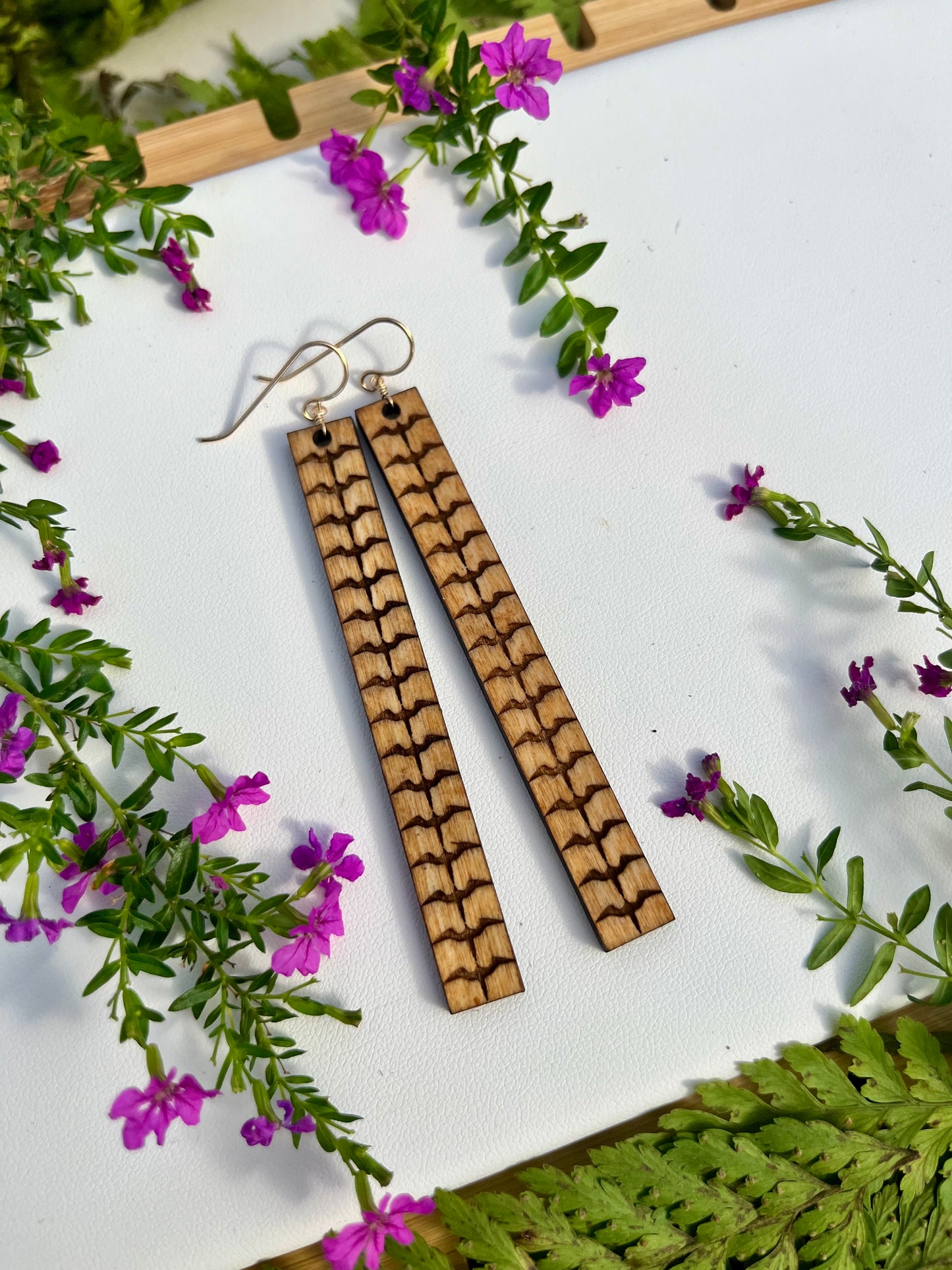 ʻIwa Wood Earrings