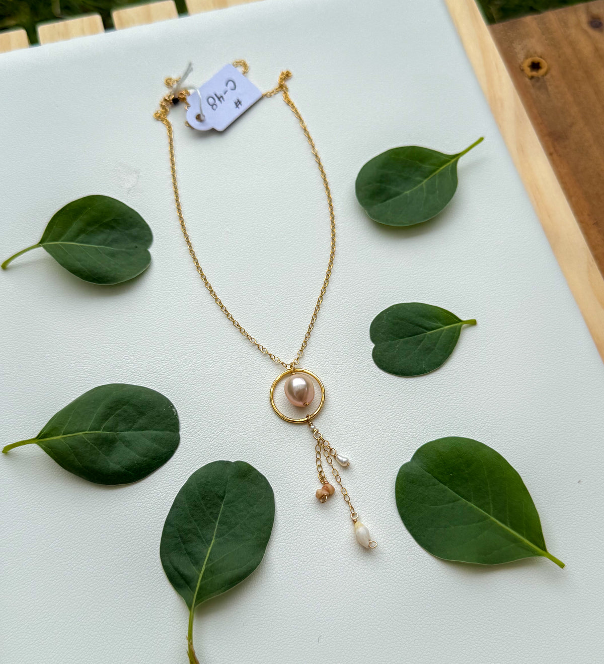 Pearl and Shell Droplet Necklace