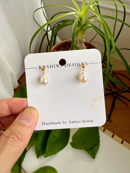 White Pearl Studs