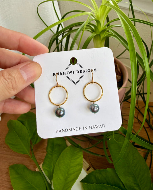 Pearl Hoop Earrings