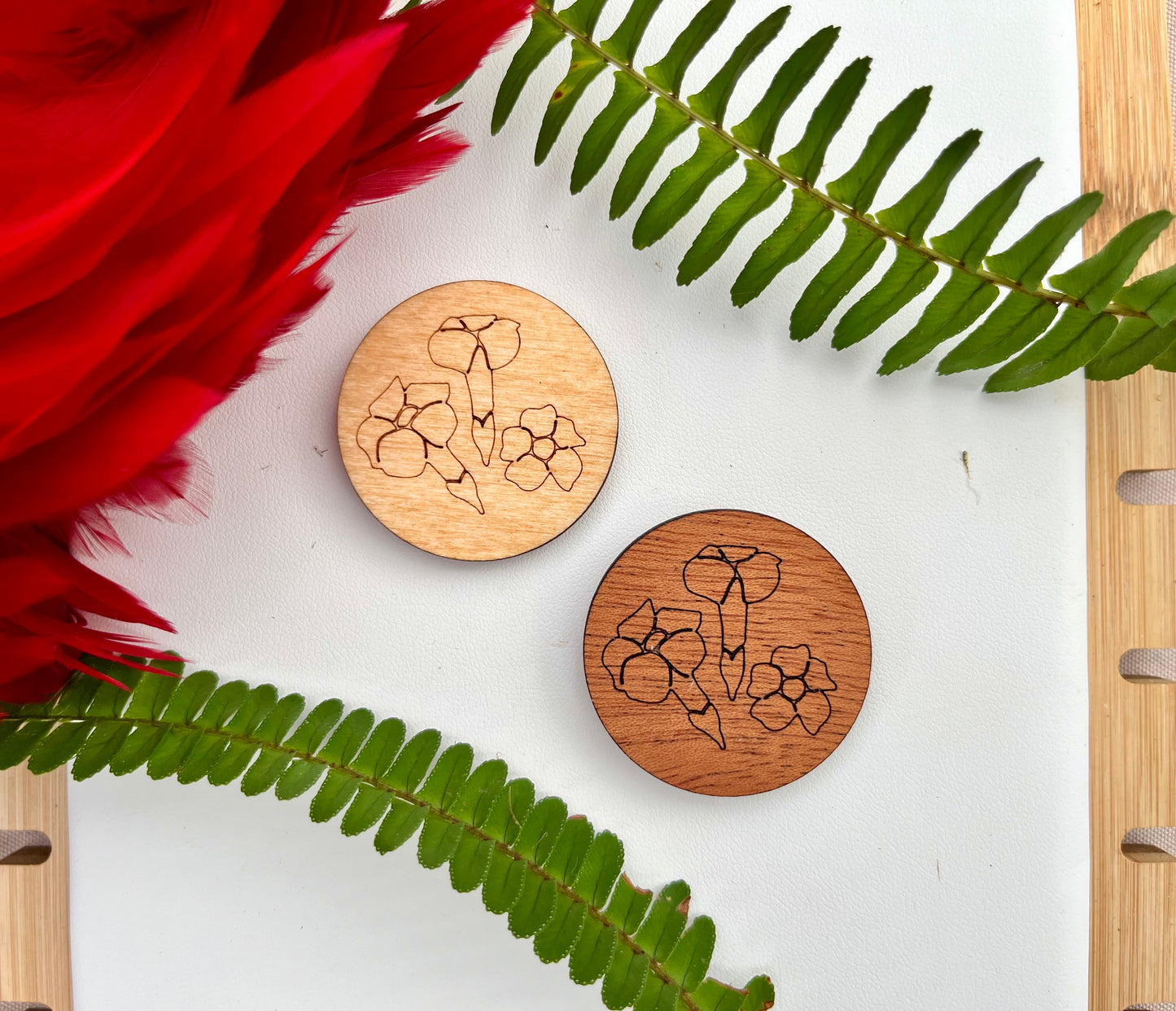 Hawaiian Flower Magnets