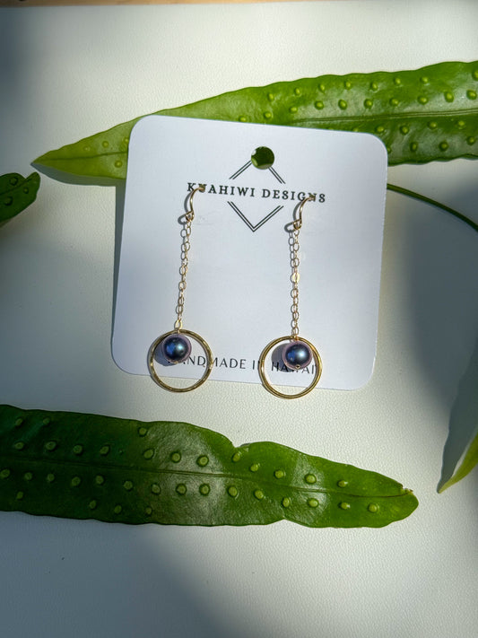 Pearl Hoop Earrings