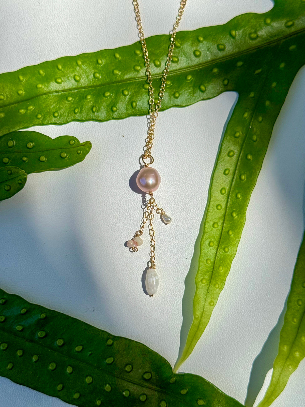 Pearl and Shell Tassel Necklace