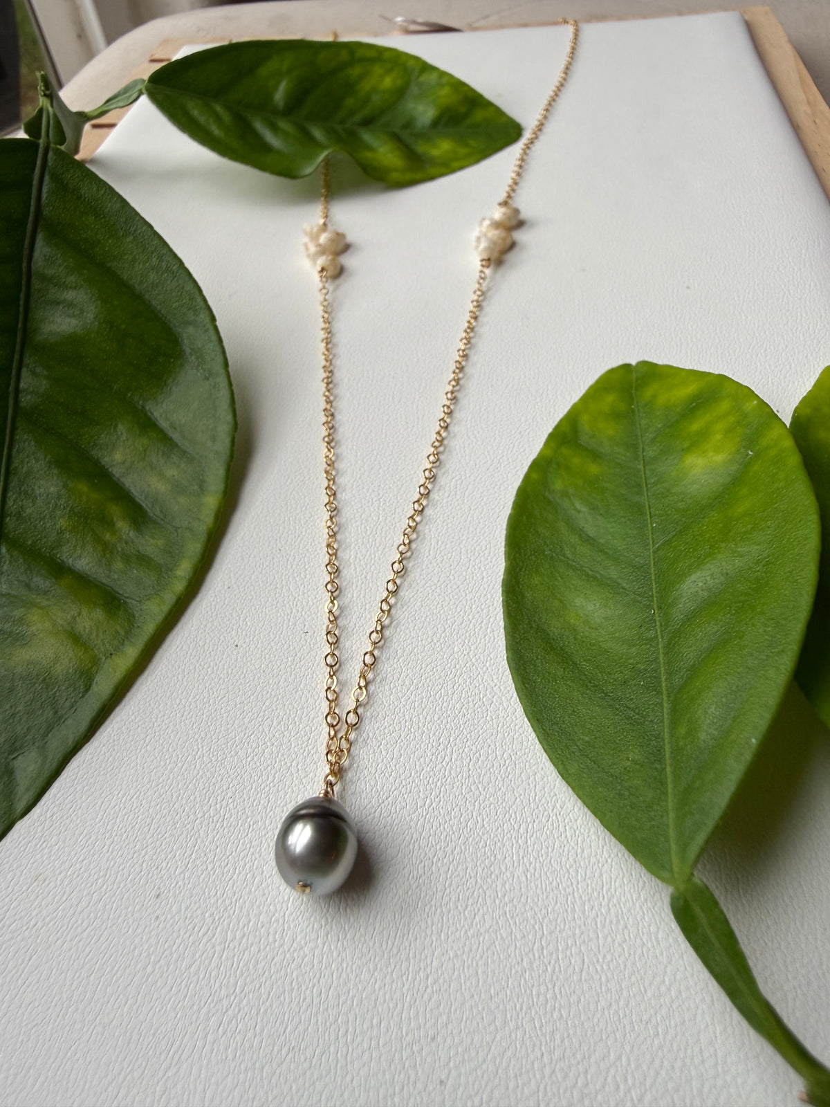 Niihau Momi Shell and Pearl Necklace