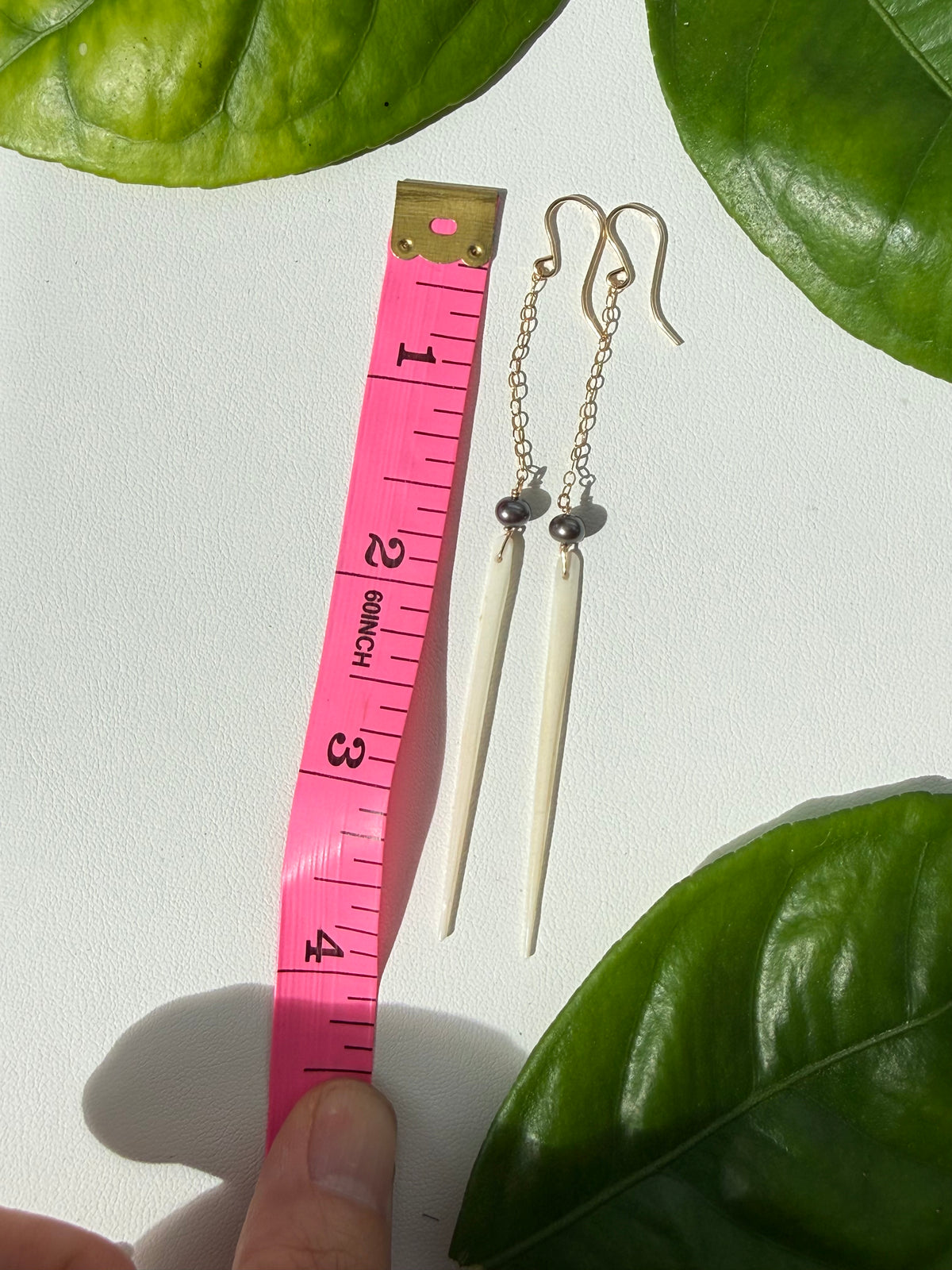 Stingray and Mini Pearl Earrings