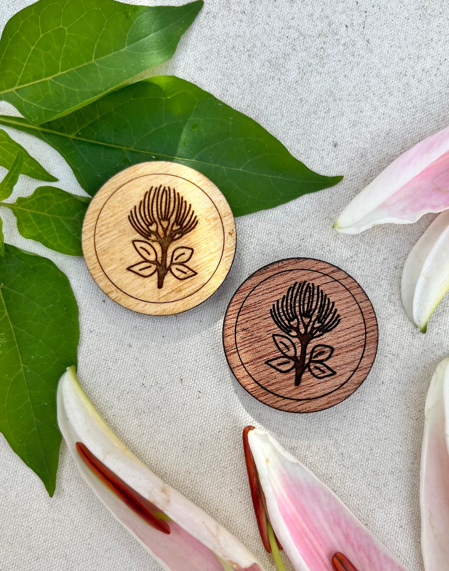 Hawaiian Flower Magnets