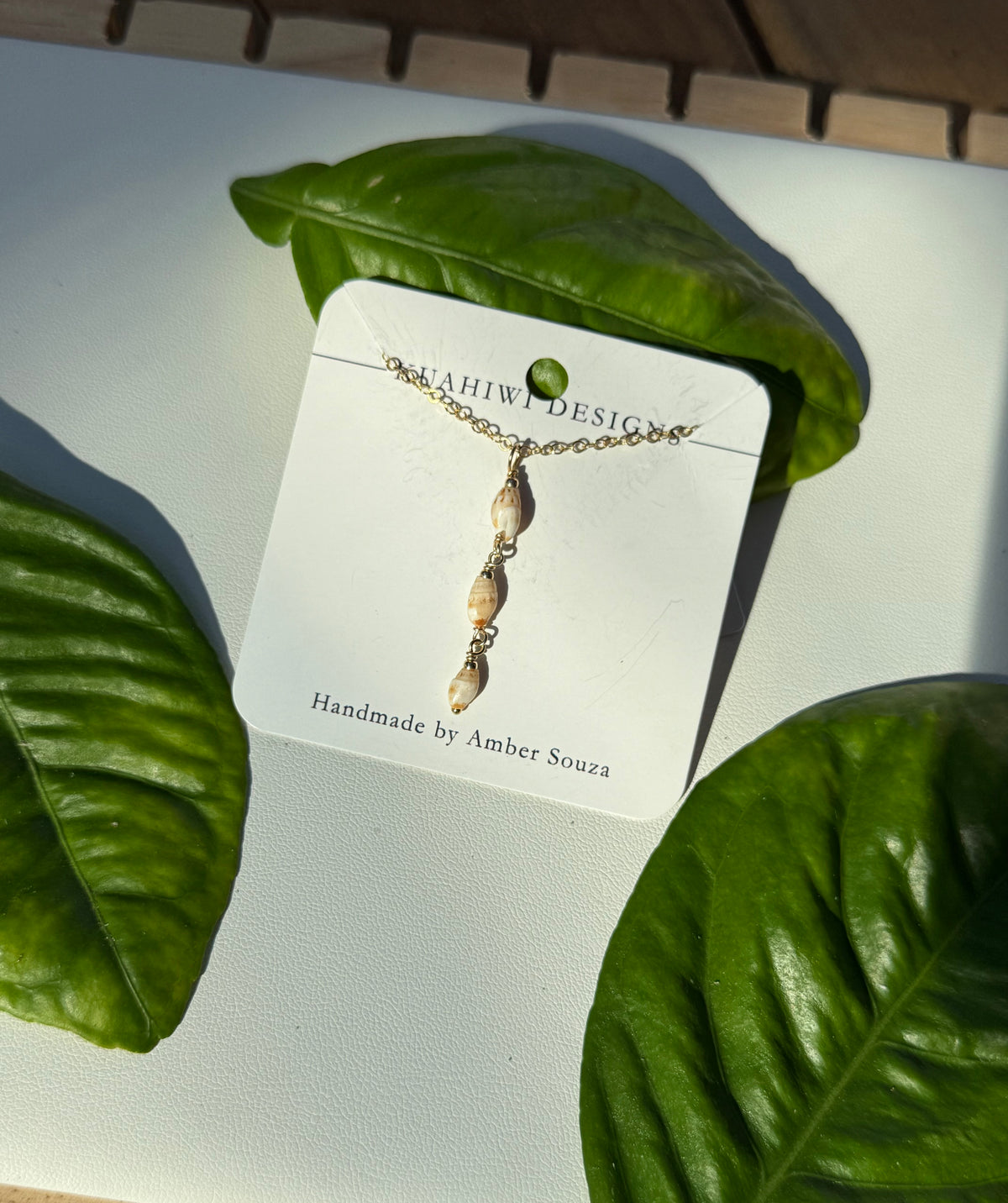 Niihau Laiki Droplet Necklace