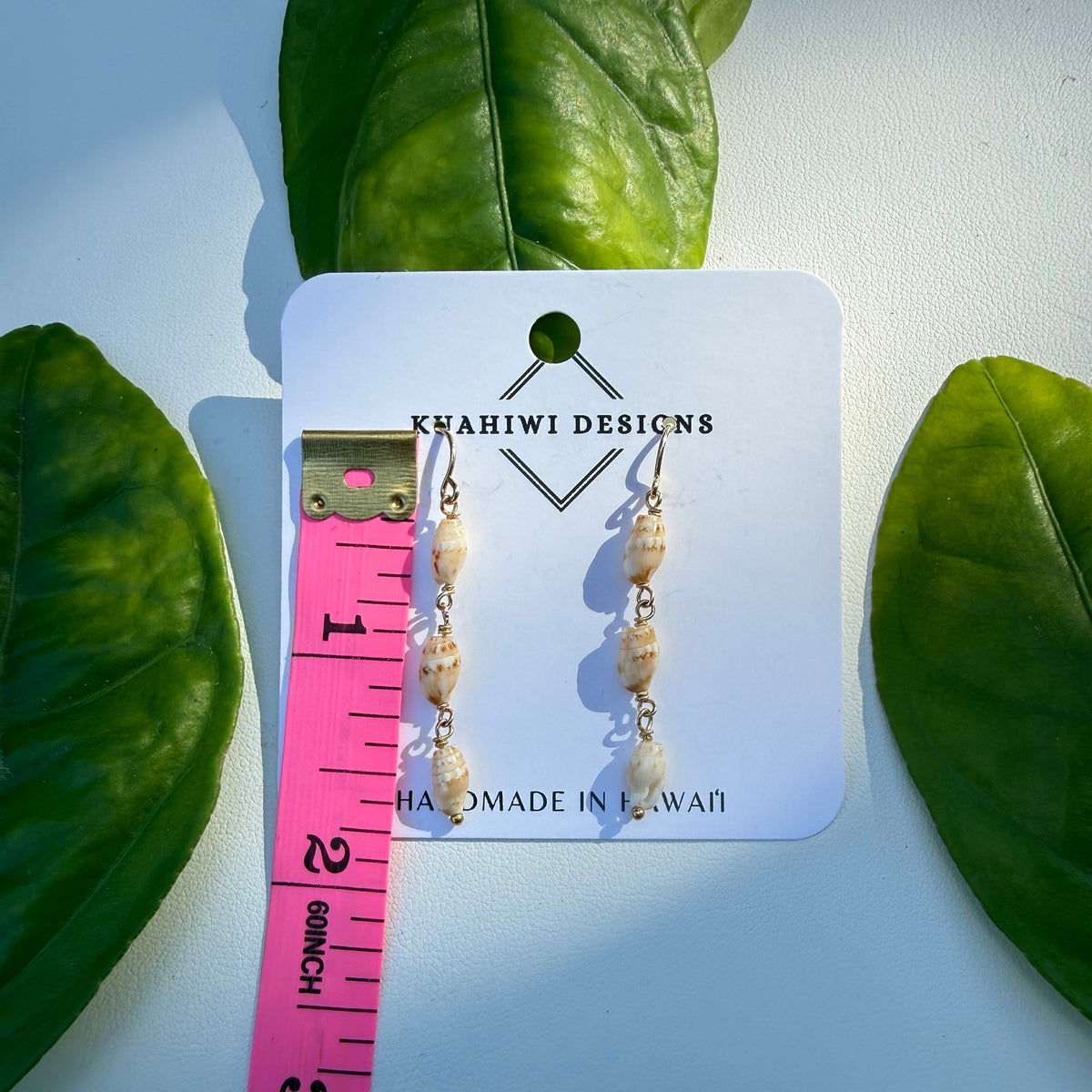 Niihau Laiki Shell Earrings