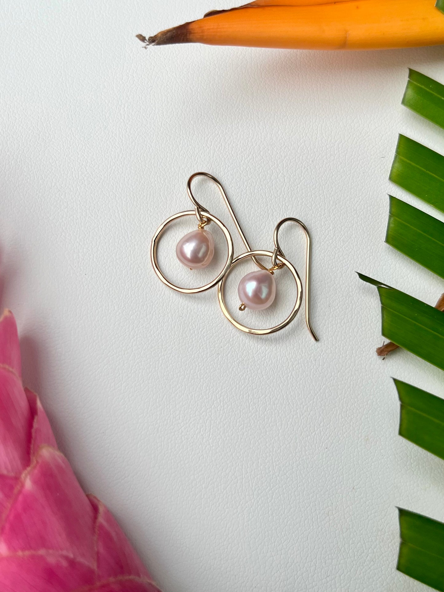 Edison Pearl Hoop Earrings