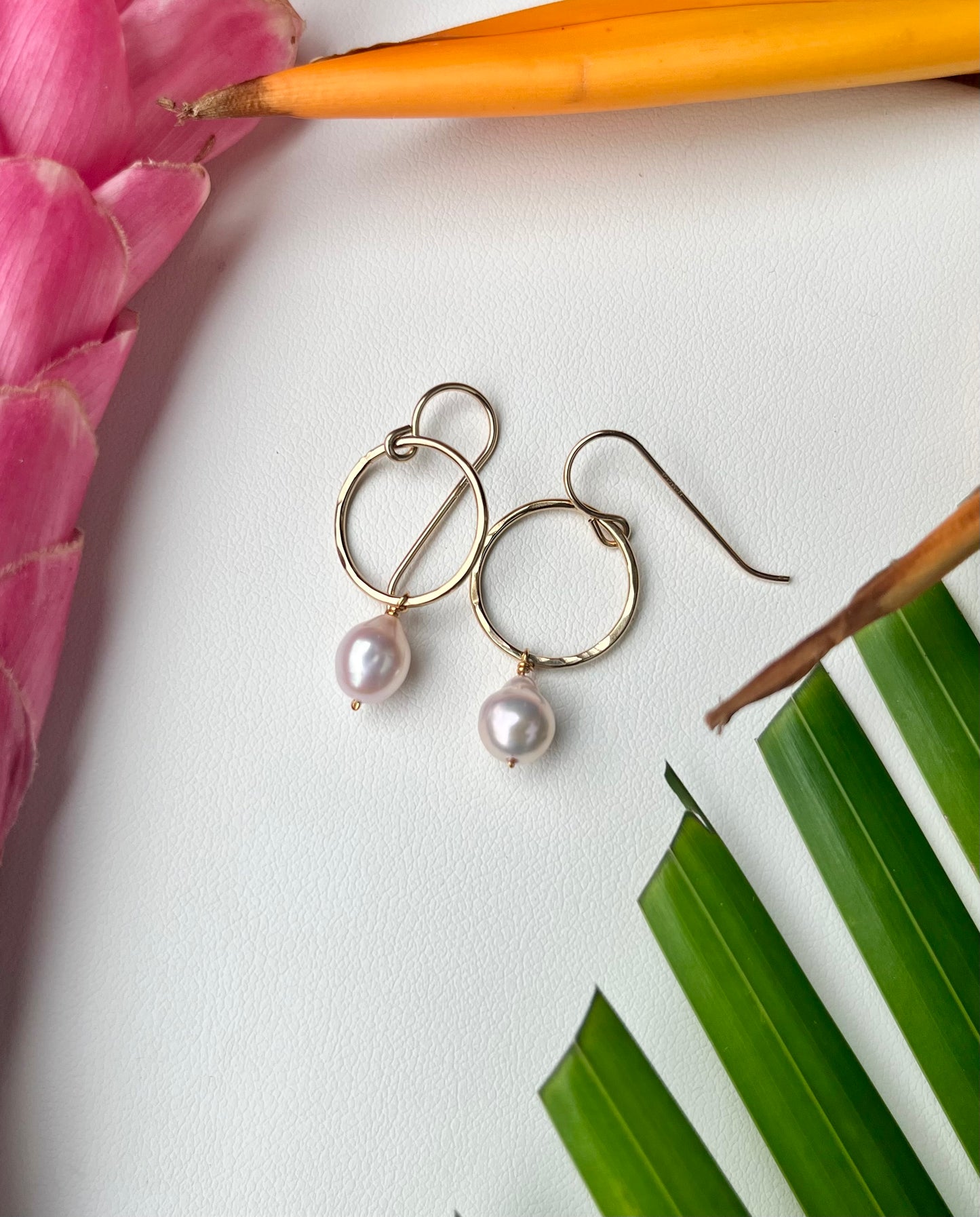 Edison Pearl Hoop Earrings