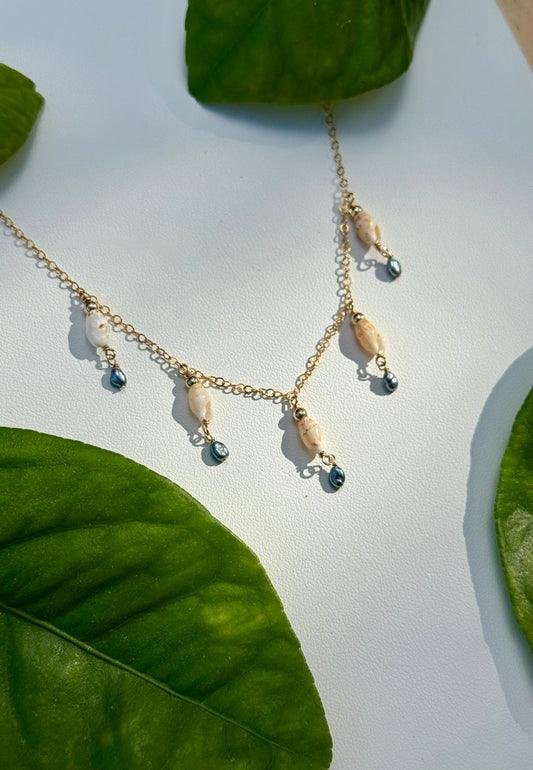 Niihau Laiki Mini Pearl Necklace