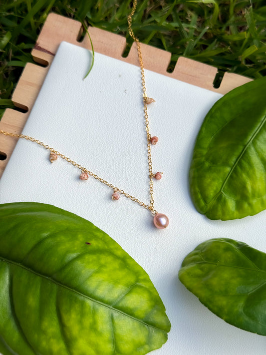 Kauai Kahelelani and Pearl Droplet Necklace