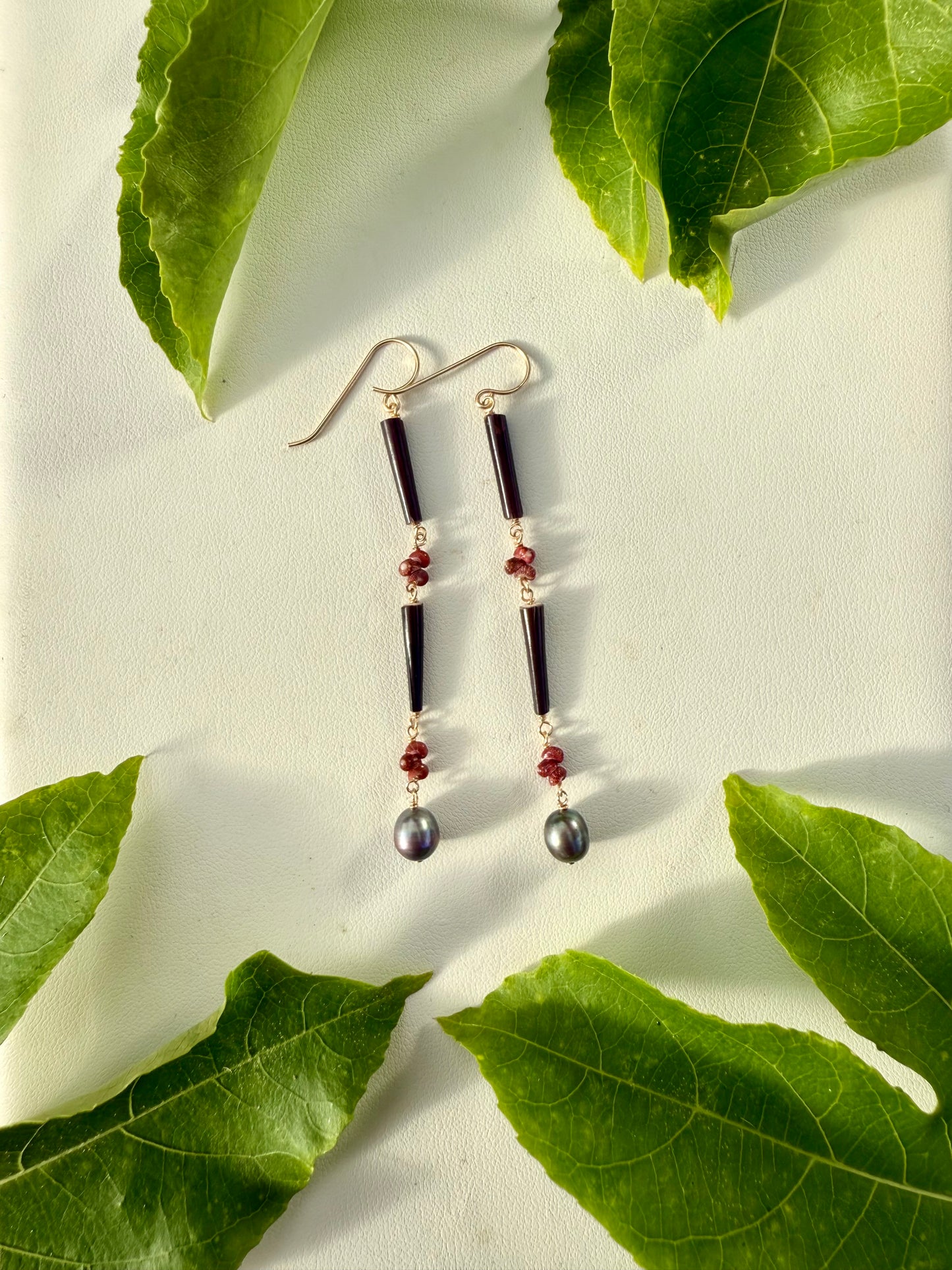 Niihau Kahelelani and Porcupine Quill Earrings