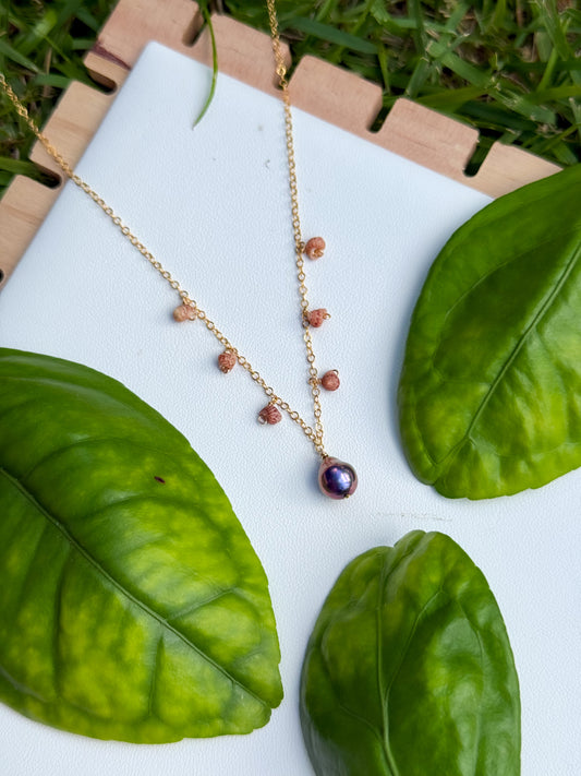 Kauai Kahelelani and Pearl Droplet Necklace