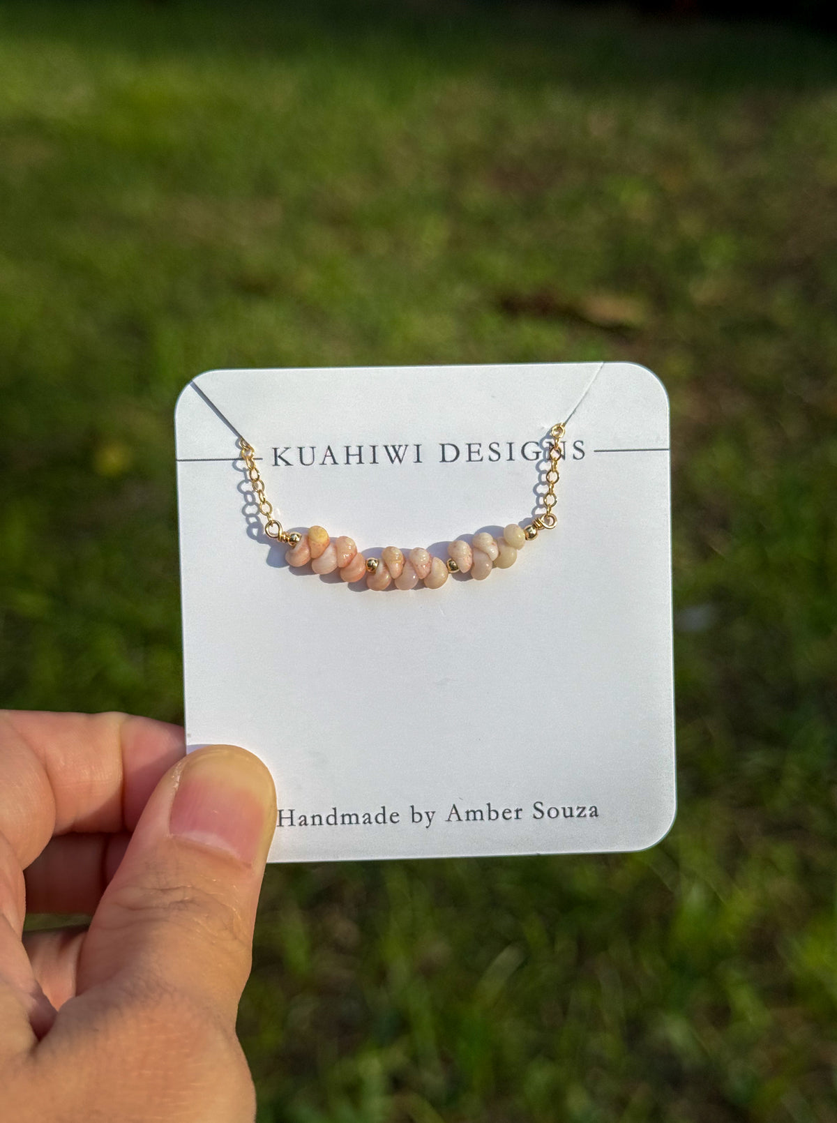 Pink Niihau Shell Necklace