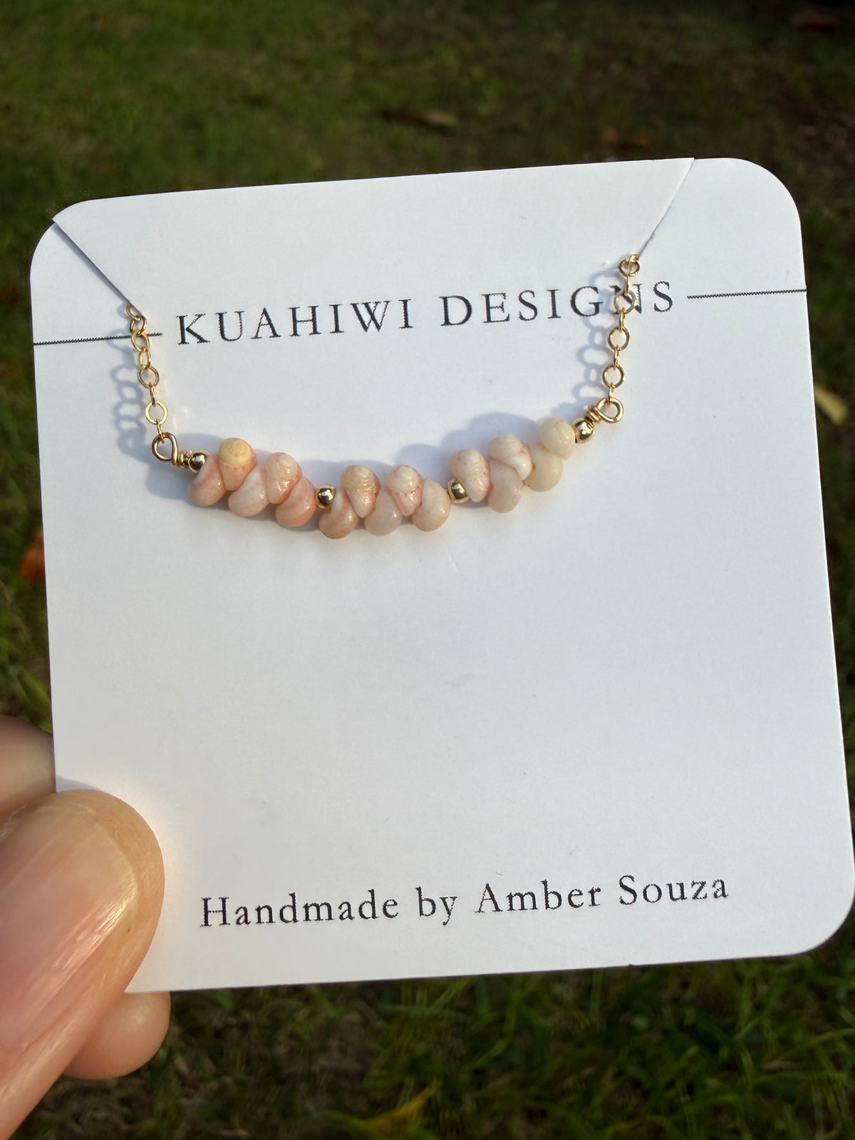 Pink Niihau Shell Necklace