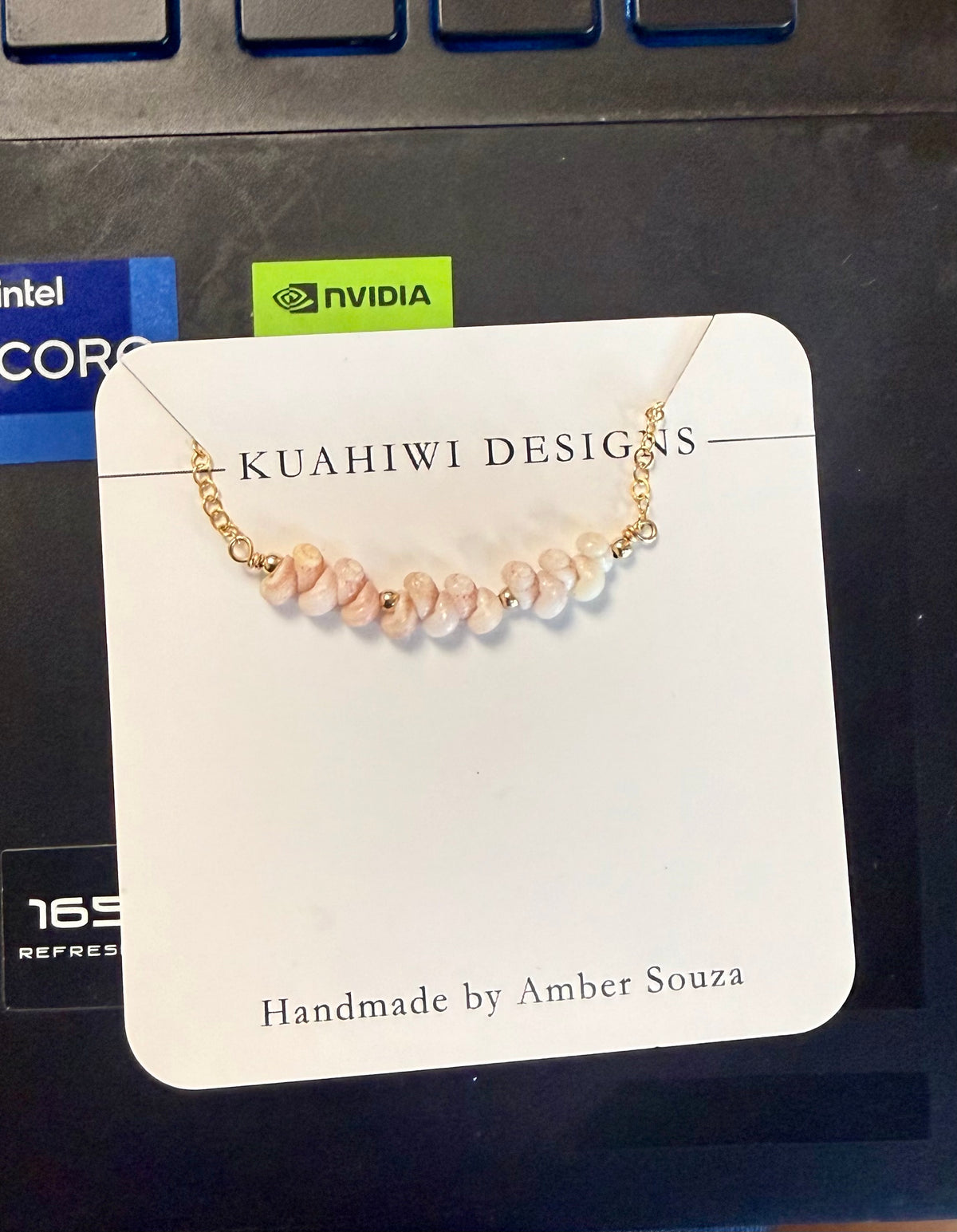 Pink Niihau Shell Necklace