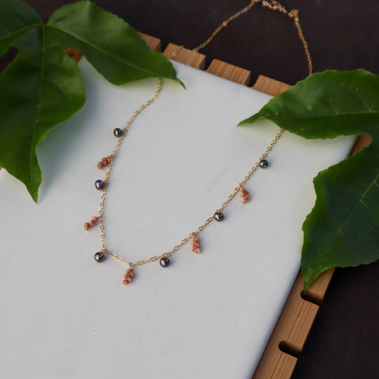 Kauai Kahelelani and Pearl Droplet Necklace