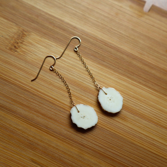 Circle-cut Antler Earrings