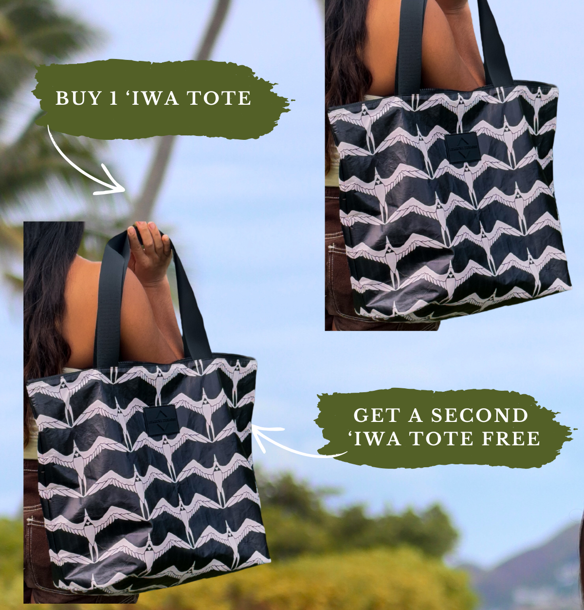 Buy 1 Iwa Tote, Get a second one FREE