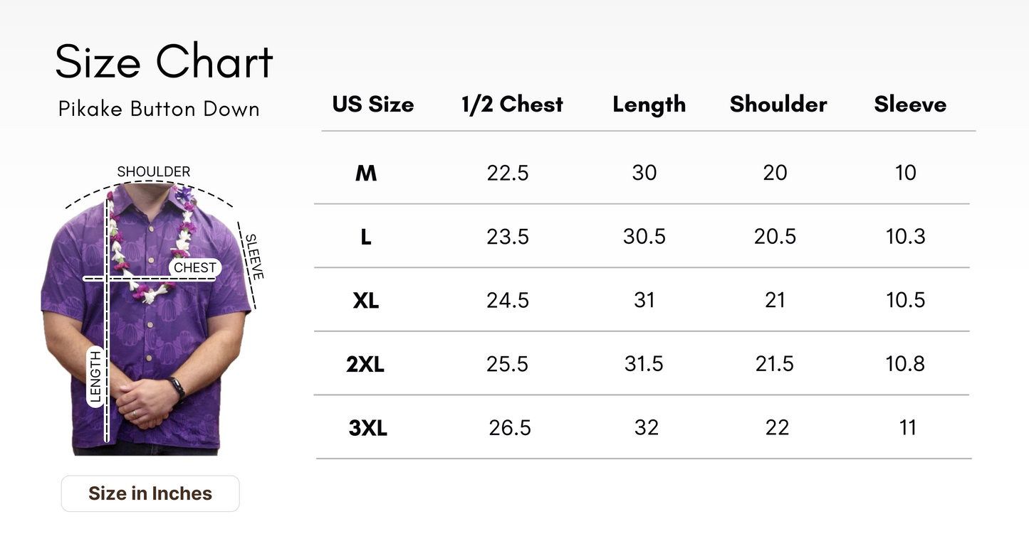 Buy 1 Pikake Button Down, Get a Matching Fanny & Sticker FREE